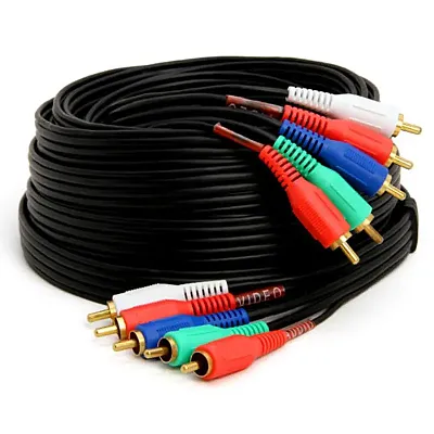 Cmple 327-N Component Video Audio Cable 5-RCA Gold HDTV RGB YPbP