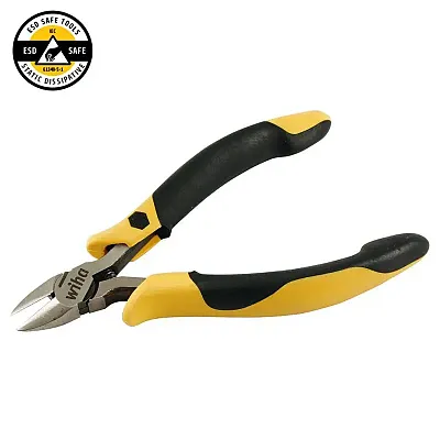 Wiha Esd Safe Precision Flush Cutting Mini Diagonal Cutters - 5.25&quot; Overall Leng