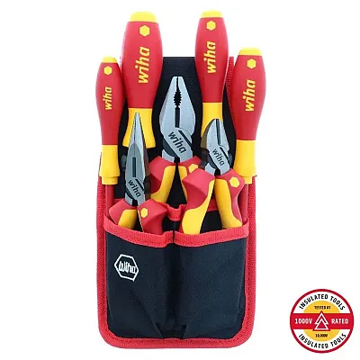 Wiha Insulated Industrial Pliers And Screwdriver Set - 7 Piece Set