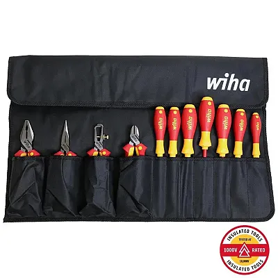 Wiha Insulated Industrial Pliers And Screwdriver Set - 11 Piece Set