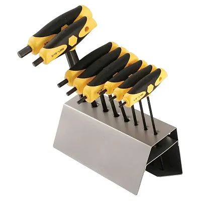 Wiha Soft Grip Dual Drive Sae Hex T-Handle Set (8 Piece Set)