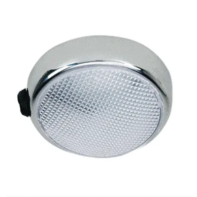 Perko Round Surface Mount Led Dome Light - White Powder Coat - W
