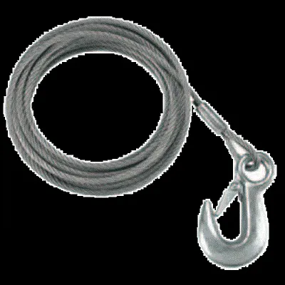 Fulton 7/32&quot; X 50&#039; Galvanized Winch Cable And Hook - 5,600 Lb. B