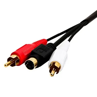 Cmple S-Video & Two Rca Audio Cables Combo, Gold Plated ??? 75 F