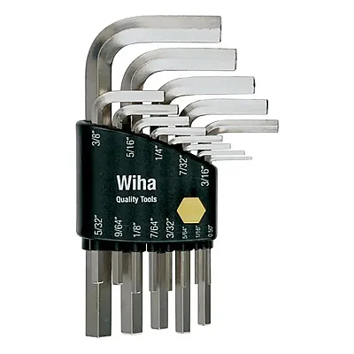 Wiha Sae Short Arm Hex L-Key Wrench Set - 13 Piece Set