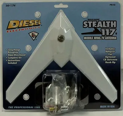 White Stealth 117 Mobile Wing W/Mirror Mount 360117Mw