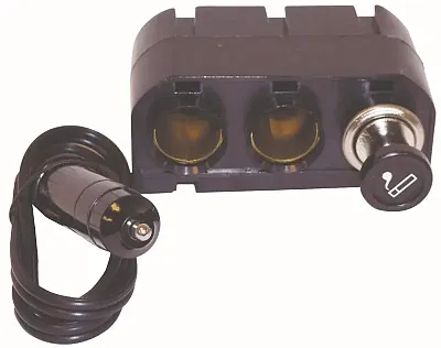 Barjan 3602240 3 Way Socket W/Lighter & 9&#039; Cable