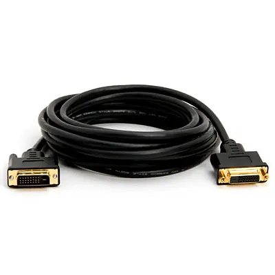 Cmple 369-N DVI D Dual Link Extension M/F Cable -15 Feet (Gold P