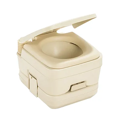 Dometic&trade; 964 Portable Toilet w/Mounting Brackets - 2.5 Gallon - Parchment