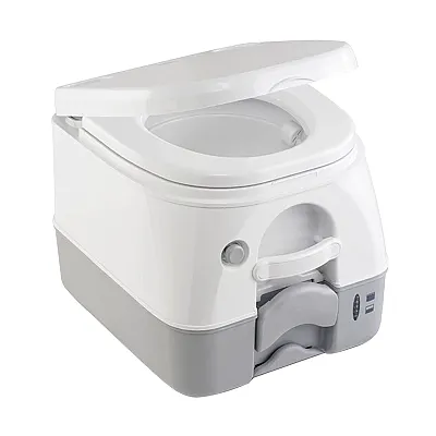 Dometic&trade; 974 MSD Portable Toilet w/Mounting Brackets - 2.6 Gallon - Grey