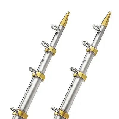 TACO 15&#039; Telescopic Outrigger Poles HD 1-&#189;&quot; - Silver/Gold