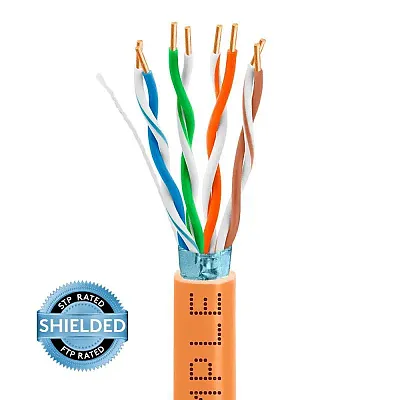 Cmple Cat5E Bulk Ftp Shielded Solid Cmr/Pvc Ethernet Cable, Gigabit 350Mhz Etl L