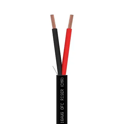 Cmple Speaker Wire 16Awg 2C 500Ft Black | Cl3R, Ofc | Bare Copper 4036-N