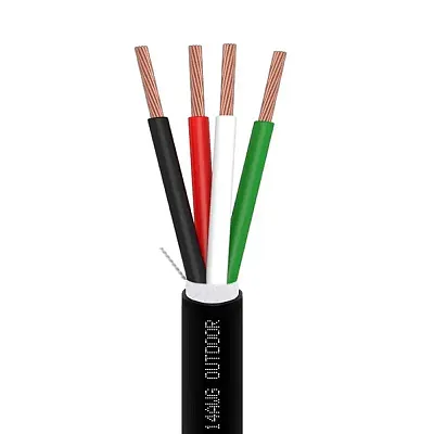Cmple Outdoor Speaker 14Awg 4C Wire 500Ft White | Cl3R, Ofc | Bare Copper 4045-N