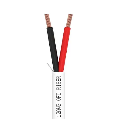 Cmple Speaker Wire 12Awg 2C 500Ft Black | Cl3R, Ofc | Bare Copper 4048-N