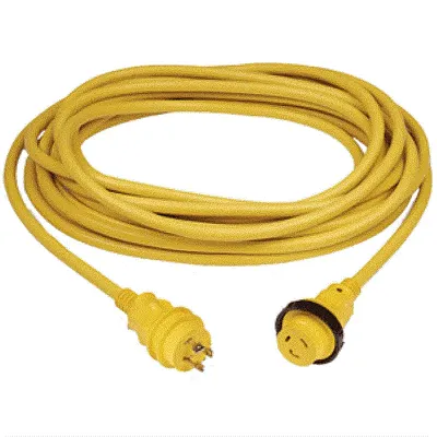 Marinco 30 Amp PowerCord PLUS Cordset w/Power-On LED - Yellow 50