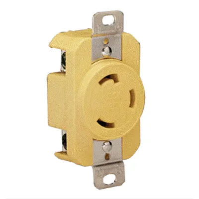 Marinco 305CRR 30A Receptacle - Yellow - 125V