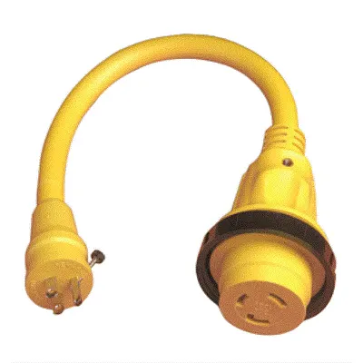 Marinco Pigtail Adapter Plus 30A Locking To 15A with Locking Scr