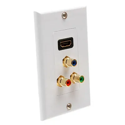 Cmple 430-N HDMI Wall Plate with Component Video RCA