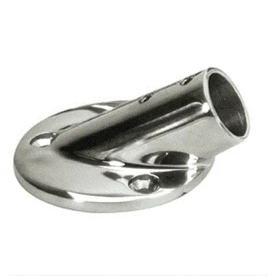 Whitecap 1&quot; O.D. 30&#176; Round Base SS Rail Fitting