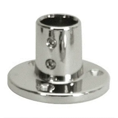 Whitecap &#8542;&quot; O.D. 90&#176; Round Base SS Rail Fitting