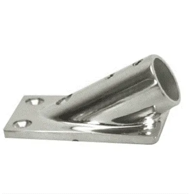 Whitecap 1&quot; O.D. 30&#176; Rectangle Base SS Rail Fitting