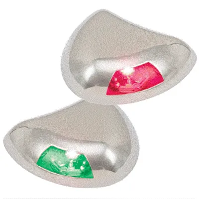 Perko Stealth Series LED Side Lights - Horizontal Mount - Red/Gr