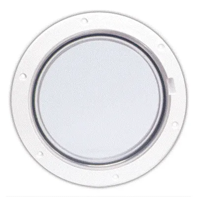 Beckson 6&quot; Clear Center Pry-Out Deck Plate - White
