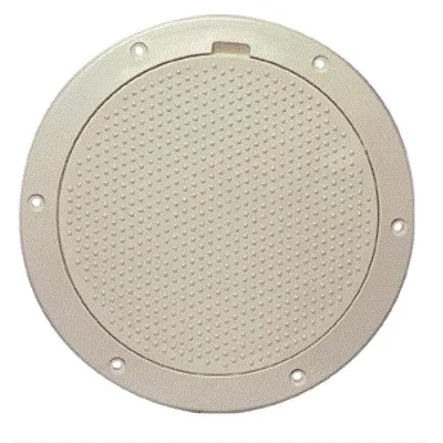 Beckson 6" Non-Skid Pry-Out Deck Plate - Beige