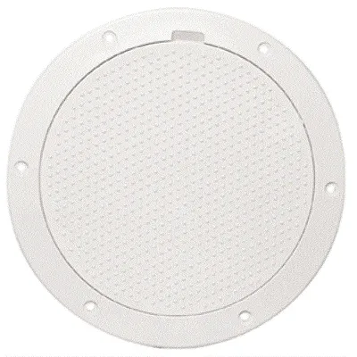 Beckson 6&quot; Non-Skid Pry-Out Deck Plate - White