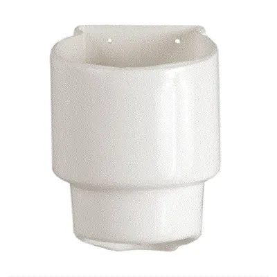 Beckson 8&quot; Smooth Center Pry-Out Deck Plate - White