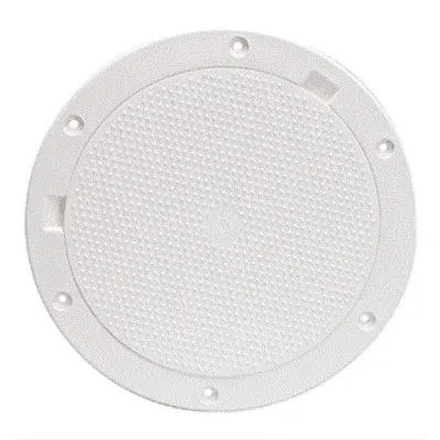 Beckson 8&quot; Non-Skid Pry-Out Deck Plate - White