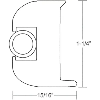 TACO Flex Vinyl Rub Rail Kit - White w/White Insert - 50&#039;