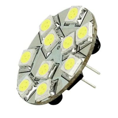 Lunasea G4 10 Back Pin LED Light Bulb - 12VAC or 10-30VDC/2W/140