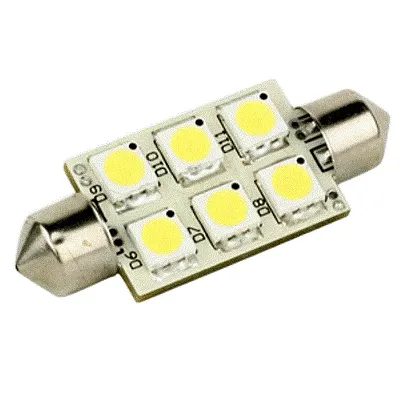Lunasea Single-Sided 6 LED Festoon - 10-30VDC/1.5W/97 Lumens - W