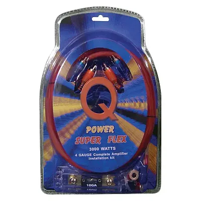 Qpower 4 Gauge Amp Kit Super Flex