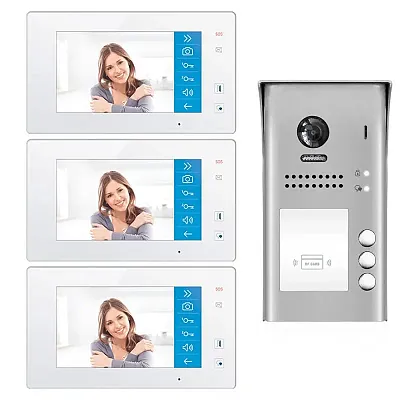 Cmple Video Door Phone Doorbell Entry System, Dx4731M/Id - 3 Apartments Audio/Vi