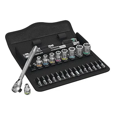 Wera 8100 Sa 8 Zyklop Metal Ratchet Set Switch Lever 1/4&quot; Drive Metric 28 Pc