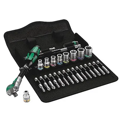 Wera 8100 Sa9 1/4&quot; Drive Metal-Speed Multifunction Ratchet & Socket Set 28Pc