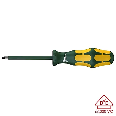Wera Vde Insulated Screwdriver: Sq #1 X 80Mm