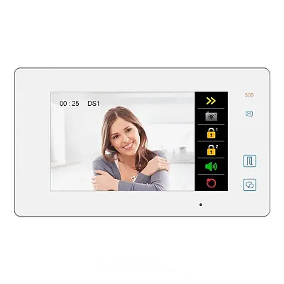 Cmple 7In Color Touch Screen Monitor Dt-47Mg For 2-Wire Video Intercom Systems W