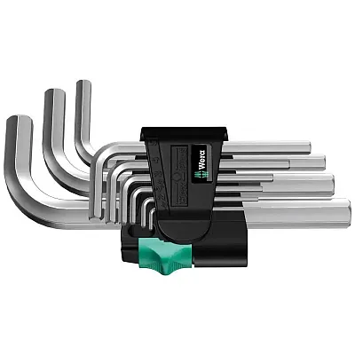 Wera Metric Hex-Plus L-Key Set Chrome-Plated (9 Piece Set)