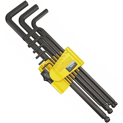 Wera 950/9 Sae  Hex-Plus 1 L-Key Set Blacklaser Etched (9 Piece Set)