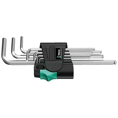 Wera Hex-Plus Chrome-Plated Long Shaft Metric L-Key Allen Wrench (7-Piece Set)