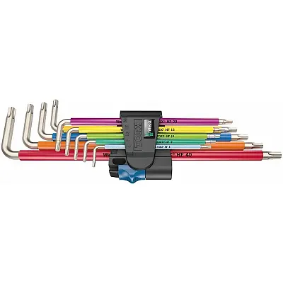 Wera Multicolor Torx?? L-Key Wrench Set With Holding Function (9-Piece Set)