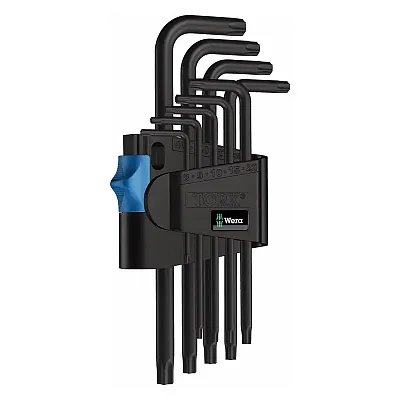 Wera Tools 967 L/9 Tx Hf Long Arm-Torx Key Set With Holding Function