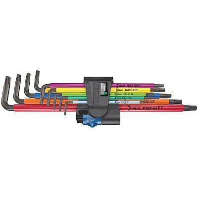 Wera Torx Color L-Key Set With Hold Function (9 Piece Set)