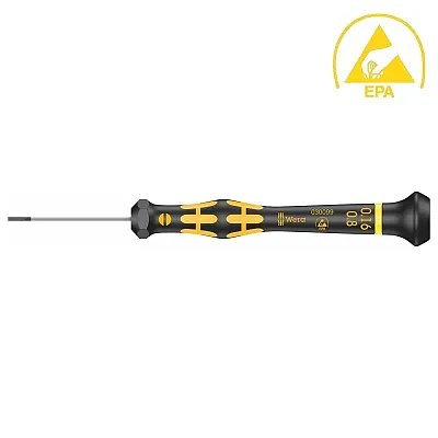 Wera Esd-Safe Micro Screwdriver: Slotted 0.16 X 0.8 X 40Mm