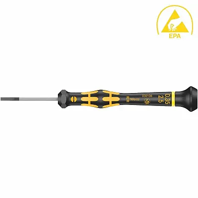 Wera Esd-Safe Micro Screwdriver: Slotted 0.35 X 2.5 X 40Mm