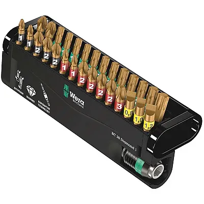 Wera Bit-Check 30 Diamond Coated Tips (30-Piece Set)
